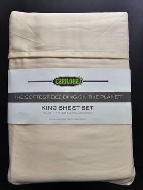 113051 Cariloha Aloha Soft Bamboo 4-piece Sheet Set Ivory King Classic 113051 Cariloha Aloha Soft Bamboo 4-piece Sheet Set Ivory King Classic