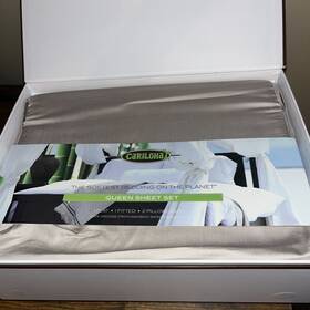 Cariloha 885377532671 Resort 4pc Bamboo Super Soft Queen Luxury Bed Sheet Set
