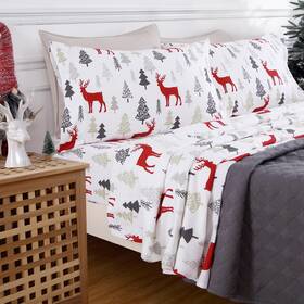 0vfmt14a Caromio Cotton Flannel Christmas Bed Sheets King 100% Printed Sheet S