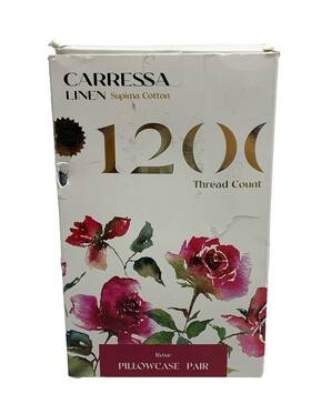 Carressa Linen 904429507183 Luxury Pillow Case 100% Supima Cotton 1200 Thread Count King Teal Carressa Linen 904429507183 Luxury Pillow Case 100% Supima Cotton 1200 Thread Count King Teal