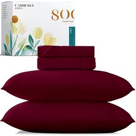 Carressa Linen 904429518868 800 Thread Count Egyptian Cotton Sheet Set Queen Size Deep Pocket Smooth Sateen