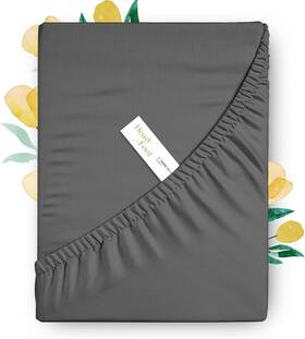 Usa-cl-co-fs-800tc-grey-queen Carressa Linen Luxury 100% Egyptian Cotton Queen Fitted Graphite Gray