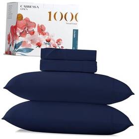 1000tc-navyblue-calking Carressa Originals Luxury Egyptian Cotton Sheets California King Size - 1000 Thread Count 4
