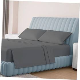 Carressa Originals 8904429520427 Luxury Egyptian Cotton Sheets Size - 1000 Thread Count 4 King Graphite Gray