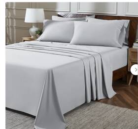Carressa Originals 8904429520991 100% Egyptian Cotton Size Sheets Set - 800 High Thread Count Cal King Dove