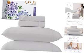 Tc600-silver-king Carressa Originals Luxury Egyptian Cotton 4 Pc Size Sheet Set - 600 Thread Count King Silver Gray