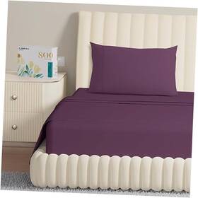 Tc800-plum-queen Carressa Originals 800 Thread Count Long Staple Soft Egyptian Cotton Sheet Set Queen Plum Purple