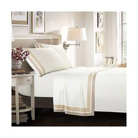 Casa Bolaj Designed To Dream 729043660537 Casabolaj Shading 100% Egyptain Cotton Sateen Sheets Set Hotel Collection Lux