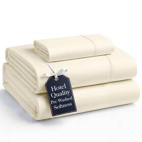 Casa Platino 840399702334 Twin Xl Size Bed Set 3 Piece Flat Fitted And 1 Pillowcase