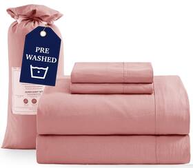 Casa Platino 840399702624 Queen Sheet Set Pre-washed Size Bed Soft And Breath