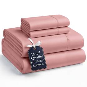 Casa Platino 840399702730 Bedding King Sheet Set 4 Piece Prewashed Ultra Soft