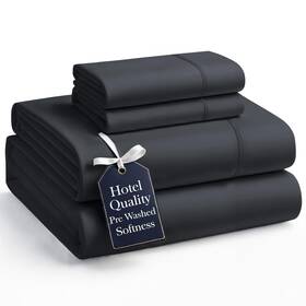 Casa Platino 840399702884 California King Sheets 4 Piece Set Prewashed Ultra Soft Bed Sh