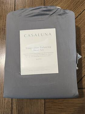 Casaluna 191908116877 Temperature Balancing Queen Sheet Set 300 Tc Cotton Gray New