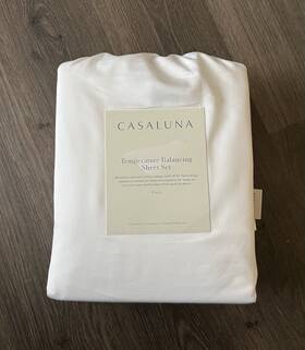 Casaluna 191908117218 Temperature Balancing Sheet Set White Cotton 300 Ct Full Casaluna 191908117218 Temperature Balancing Sheet Set White Cotton 300 Ct Full