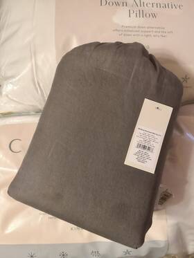 Casaluna 191908134277 - Queen Washed Hemp 4pc Solid Sheet Set Dark Gray Casaluna 191908134277 - Queen Washed Hemp 4pc Solid Sheet Set Dark Gray