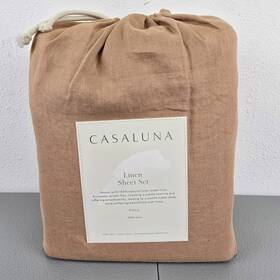 Casaluna 191908451640 100% Linen Sheet Set Size Full 1 Flat Fitted 2 Pillowcases Casaluna 191908451640 100% Linen Sheet Set Size Full 1 Flat Fitted 2 Pillowcases