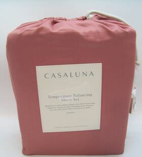 Casaluna 191908452227 New Temperature Balancing Sheet Set Queen Size Modern Rose 300 Tc