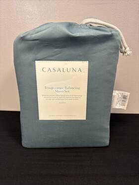 Casaluna 191908879925 Temperature Balancing 4 Piece Queen Sheet Set In Light Teal