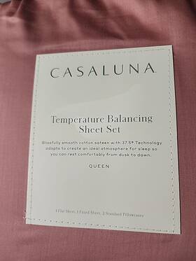 78643330 Casaluna 300 Thread Count Cotton Blend Satin 4pc Sheet Set Cooling Feel