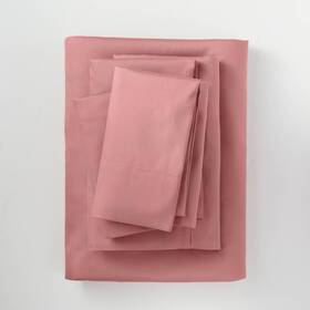 80932345 Casaluna 300 Thread Count Cotton Blend Satin 4pc Sheet Set Cooling Feel