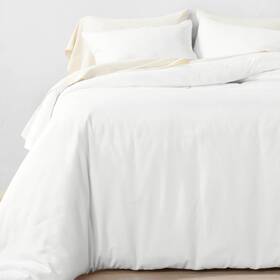 82866129 Casaluna Duvet Cover Set Cotton Lyocell Corner Ties Year-round White King