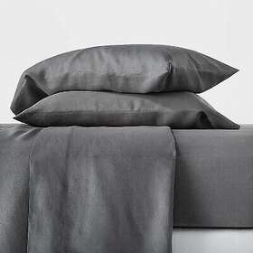 83701287 Casaluna Twin/twin Xl 100% Washed Hemp Solid Sheet Set Dark Gray -