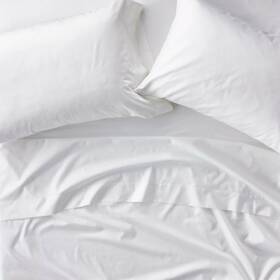 91900138 Casaluna Queen 600 Thread Count Sateen Sheet Set White - New Sealed