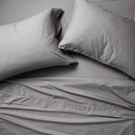 91900146 Casaluna Queen 400 Thread Count Percale Sheet Set Dark Gray - 91900146 Casaluna Queen 400 Thread Count Percale Sheet Set Dark Gray -