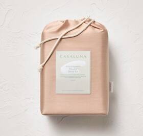 91900168 Casaluna Full 400 Thread Count Rayon From Bamboo Sheet Set Light Adobe Clay -