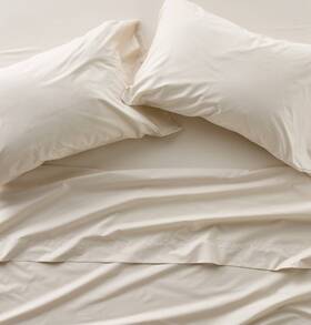 91900195 Casaluna Full 400 Thread Count Percale Sheet Set Natural -