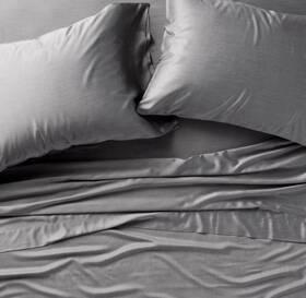 91900221 Casaluna Queen 400 Thread Count Rayon From Bamboo Sheet Set Dark Gray - New 91900221 Casaluna Queen 400 Thread Count Rayon From Bamboo Sheet Set Dark Gray - New