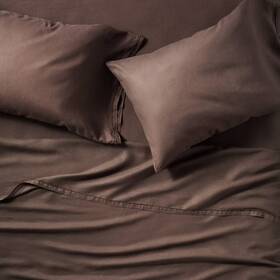 Casaluna 91900273 Full 100% Linen Sheet Set Dark Fig -