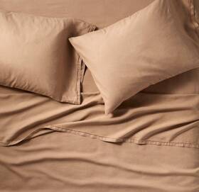 92505335 Casaluna King 100% Linen Sheet Set Adobe Clay - New 92505335 Casaluna King 100% Linen Sheet Set Adobe Clay - New