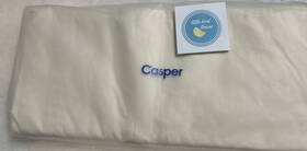 Casper 637632717022 One King/cal King Flat Sheet Cream 100% Supima Cotton New 112 X 102