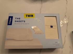 71812-5 Casper 100% Supima Cotton Twin Xl Sheet Set Cream Neutral. Brand New