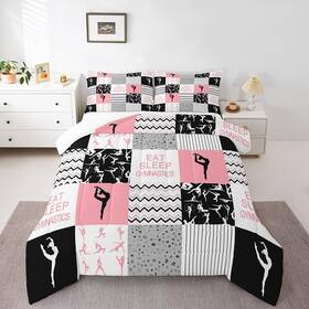 Cyjs6869zmd-bz Castle Fairy Ust Gymnastics Girls Comforter Set Twin Size Pink Black Geometric Plaid Bedding S Cyjs6869zmd-bz Castle Fairy Ust Gymnastics Girls Comforter Set Twin Size Pink Black Geometric Plaid Bedding S