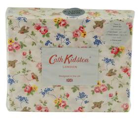 Birt1120 Cath Kidston London Birds And Floral 3 Pc Twin Sheet Set Cotton Percale