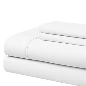 108145-1800-wht-k Cathay Home Essentials Ultra Soft Hypoallergenic Microfiber Sheet Set King White Pro