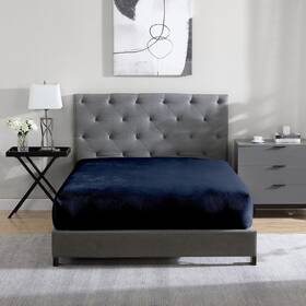 Cathay Home 196789032223 King Flannel-plush Fitted Sheet - Ultra Soft And Thick Plush No-pi