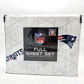 Cathay Sports 840970178435 Nfl New England Patriots Full Size 4-piece Sheet Set