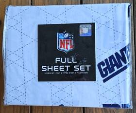 Fss40002nyg Cathay Sports Nfl New York Giants-4 Piece Full Sheet Set-officially Licensed In Package