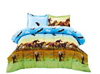 Cf-horse-025 Bednlinens Wild Horse And Eagle Comforter Set King 846251065630
