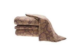 61211 Cgg Home Fashions Printed Heathered Flannel Paisley Sheet Set King Brown