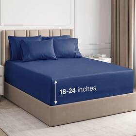Cgk Linens 060623440473 Extra Deep Pocket Microfiber 6 Piece Bed Sheet