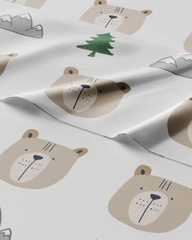 Cgk Unlimited 056794211219 Kids Twin Xl Size Bear Bed Sheets - 3 Piece Nature Sheet Set Forest Themed