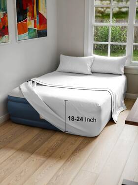 Cgk Unlimited 056794212315 Air Mattress Sheet Set For Queen Size - 4 Piece Breathable And Cooling Sheets W Cgk Unlimited 056794212315 Air Mattress Sheet Set For Queen Size - 4 Piece Breathable And Cooling Sheets W