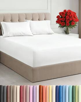 Cgk Unlimited 056794243883 Extra Deep Pocket Queen Size Sheet Set - 4 Piece Breathable And Cooling Bed She