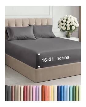 Cgk Unlimited 056794243951 Extra Deep Pocket Queen Size Sheet Set - 4 Piece Breathable And Cooling Bed She