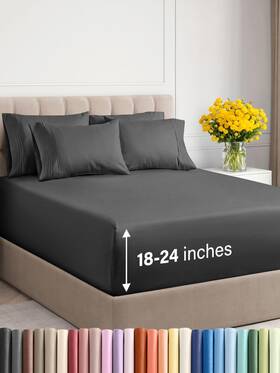 Cgk Unlimited 060623440619 Extra Deep Pocket Sheets - 6 Piece Sheet Set Full D Cgk Unlimited 060623440619 Extra Deep Pocket Sheets - 6 Piece Sheet Set Full D