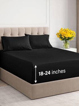 Cgk Unlimited 060623441142 Extra Deep Pocket Queen Sheets- 4 Piece Breathable And Cooling - Hotel Luxury S